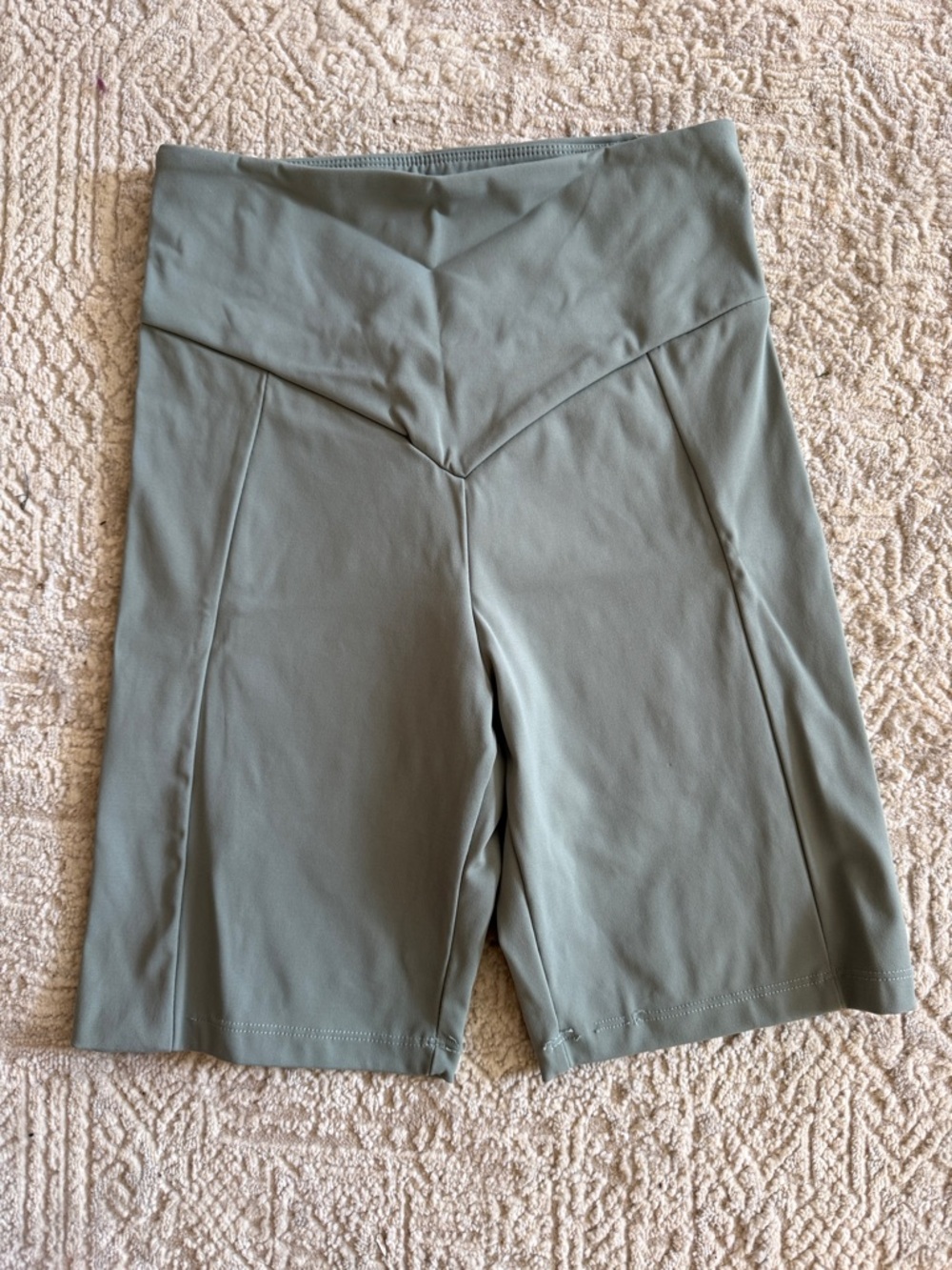 Agent84 High-Waist Sage Green Performance Bike Shorts